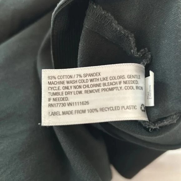 A New Day straight pants size 4 olive green cotton blend casual elastic waist - Picture 7 of 7